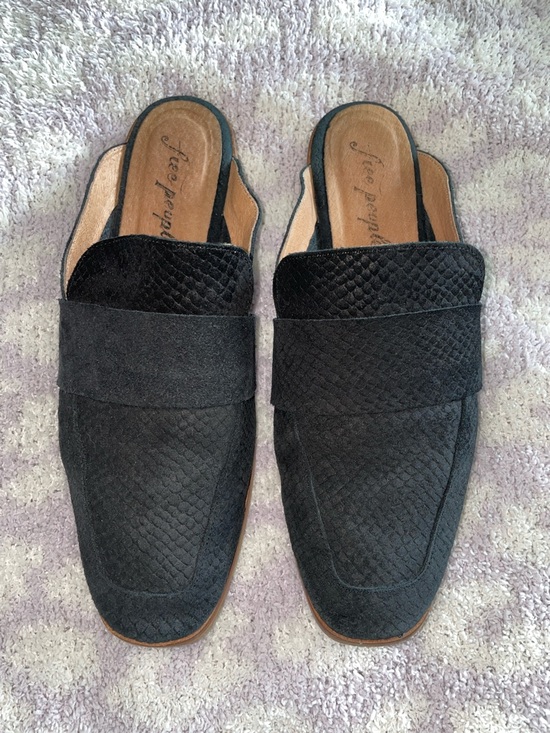 Free People Shoes - Free People At Ease Loafer Black Slip On Mules Sz 40